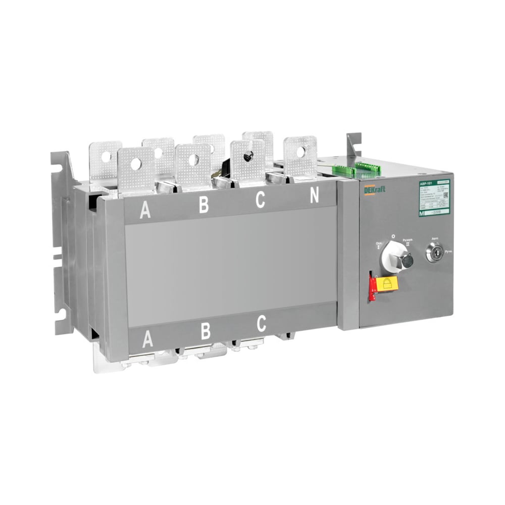 Изображение товара Автоматический ввод резерва Dekraft АВР-108 3P 32кА 800А с мотором