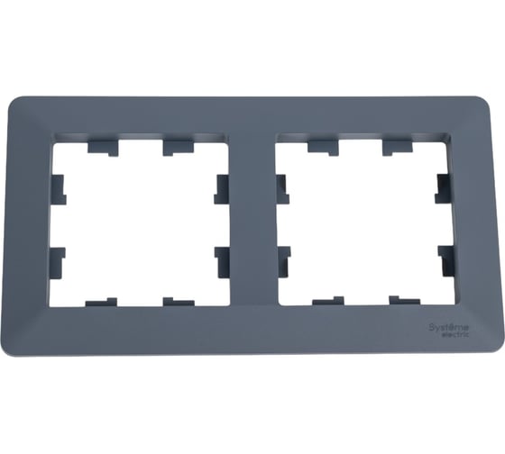 Изображение товара 2-постовая рамка Systeme Electric ATLASDESIGN AIR грифель/дымчатый черный ATN220702