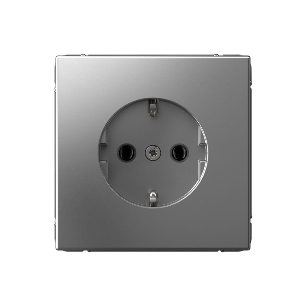 Изображение товара Механизм розетки Systeme Electric ARTGALLERY 16А с заземлением, встраиваемый, сталь