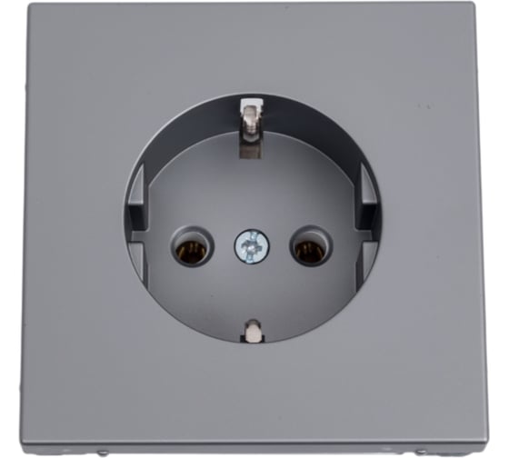 Изображение товара Розетка с заземлением Systeme Electric ArtGallery, 16 А, механизм, быстрозажимная клемма, СТАЛЬ GAL000943S