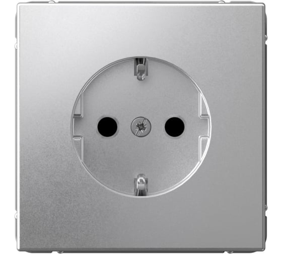 Изображение товара Розетка с заземлением со шторками Systeme Electric ArtGallery, 16 А, механизм, быстрозажимная клемма, АЛЮМИНИЙ GAL000345S