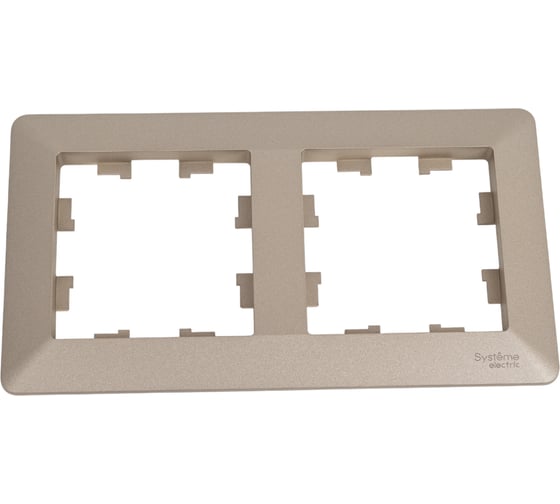 Изображение товара 2-постовая рамка Systeme Electric ATLASDESIGN AIR шампань/дымчатый черный ATN220502