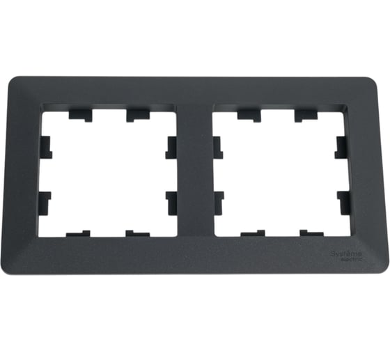 Изображение товара 2-постовая рамка Systeme Electric ATLASDESIGN AIR базальт/дымчатый черный ATN221402