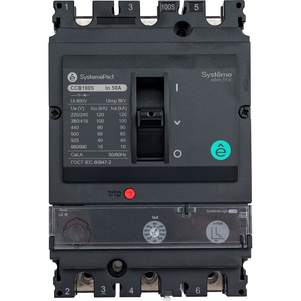 Изображение товара SYSTEMEPACT CCB100 100КА 3P50A - Автоматический выключатель