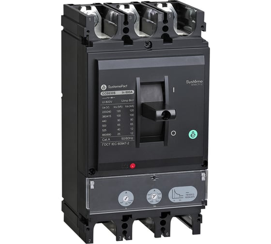Изображение товара Автоматический выключатель Systeme Electric SYSTEMEPACT CCB400 50KA 3P3D TMD400 SPC400N400L3DF