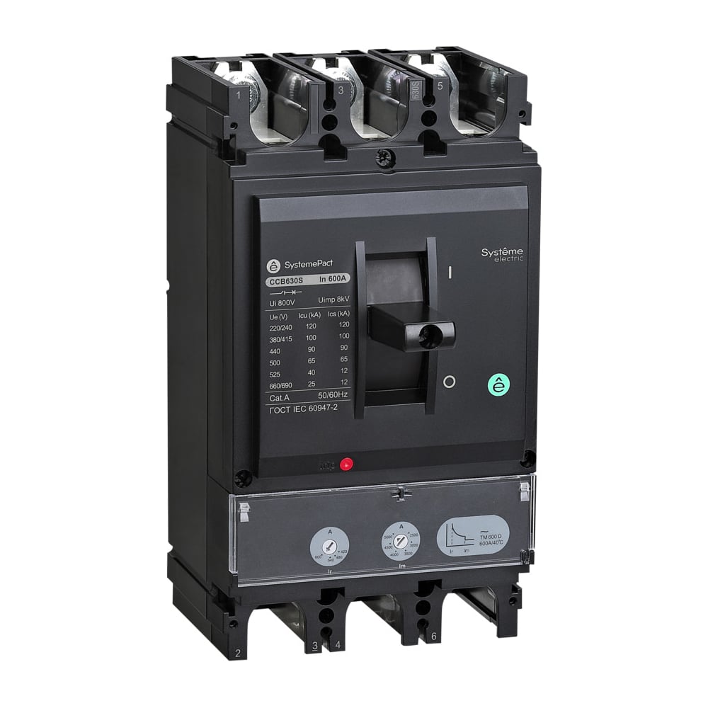 Изображение товара Автоматический выключатель Systeme Electric SPC630F500L3DF 36кА 3P силовой
