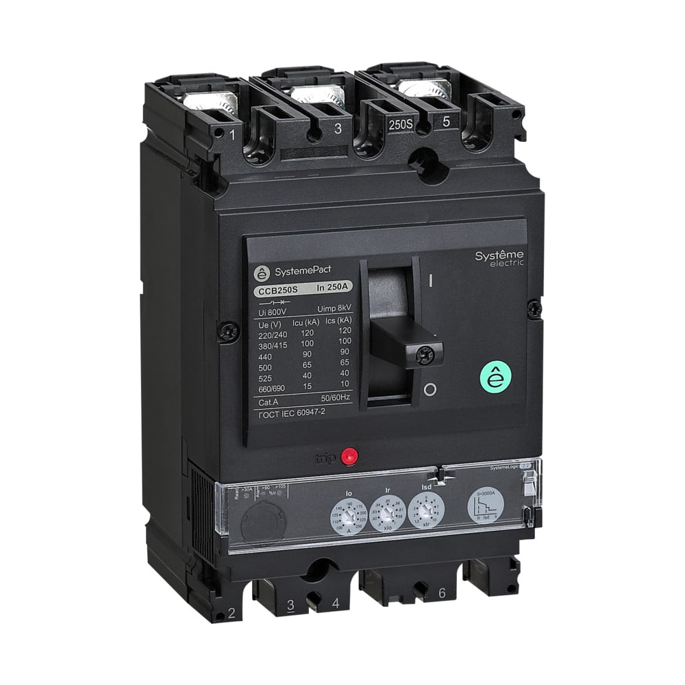 Изображение товара Автоматический выключатель Systeme Electric SYSTEMEPACT CCB250 100KA 3P3D S2.2 250A SPC250S25022L3DF Изображение товара Автоматический выключатель Systeme Electric SYSTEMEPACT CCB250 100KA 3P3D S2.2 250A SPC250S25022L3DF