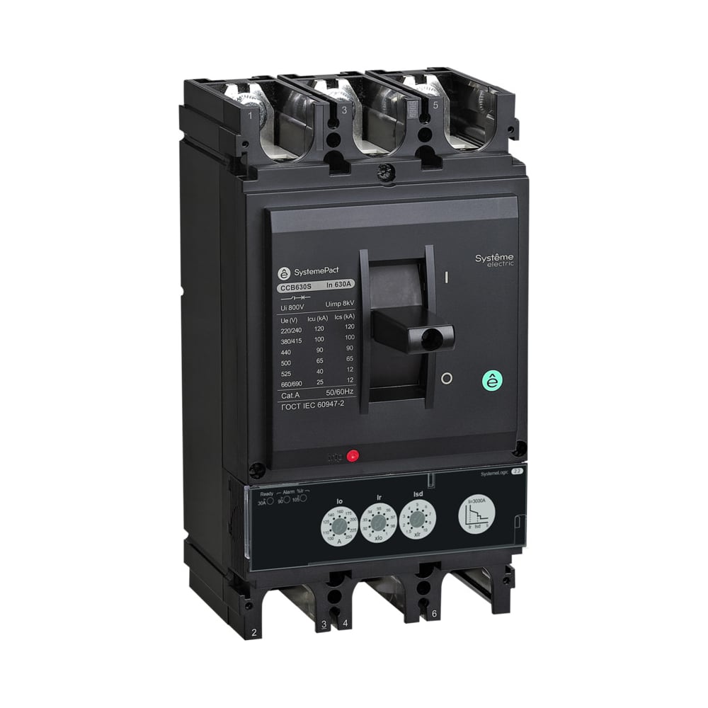 Изображение товара Автоматический выключатель SYSTEMEPACT 630A 3P 100KA IP20