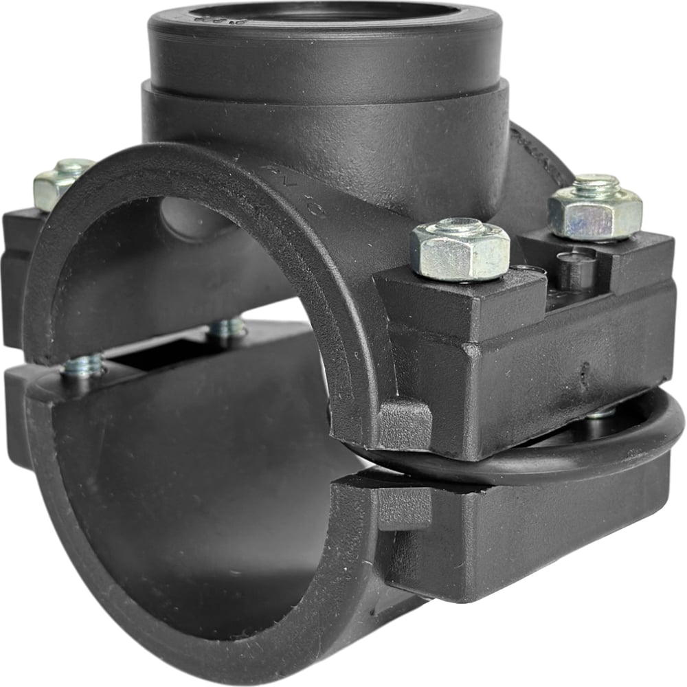 Изображение товара Седелка Poliext 63 мм 1 1/4 дюйма для трубных систем бытового назначения