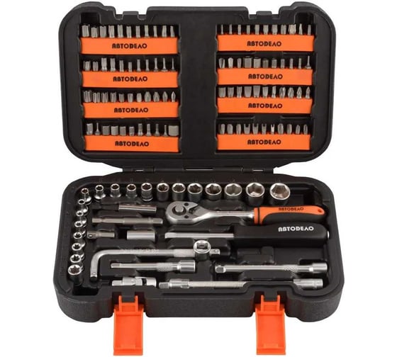 Изображение товара Набор головок торцевых и вставок Автоdело 118 предметов, 1/4"DR 39978 17097