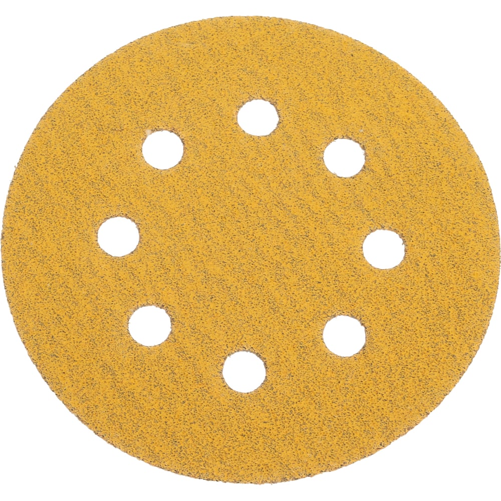 Изображение товара Шлифовальный круг Vitatools 125 мм Р60, 8 отверстий, желтый G-125-P60-8