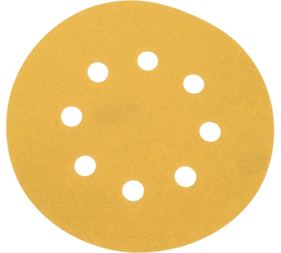 Изображение товара Шлифовальный круг Vitatools 125 мм Р320, 8 отверстий, желтый G-125-P320-8