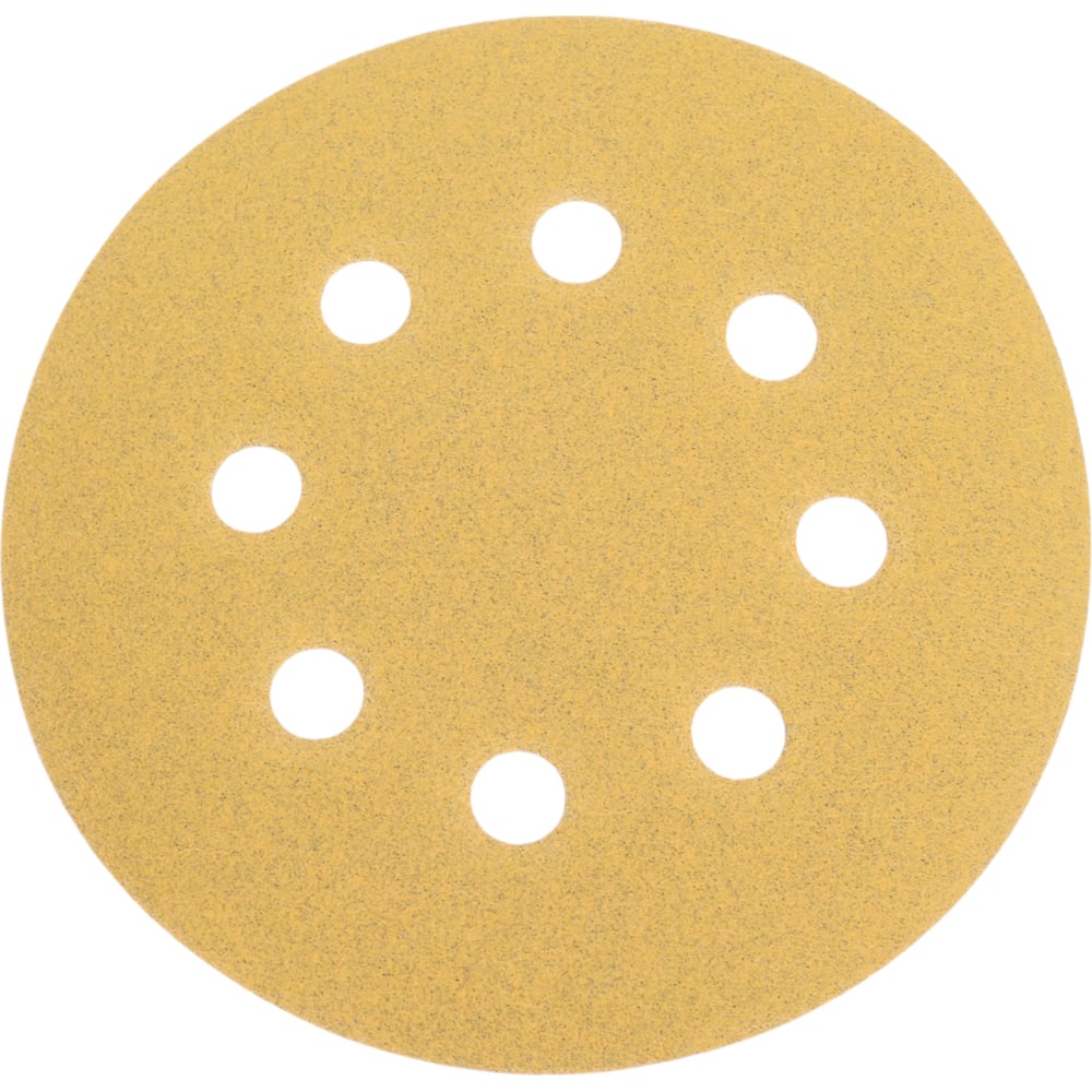 Изображение товара Шлифовальный круг Vitatools 125 мм Р120, 8 отверстий, желтый G-125-P120-8