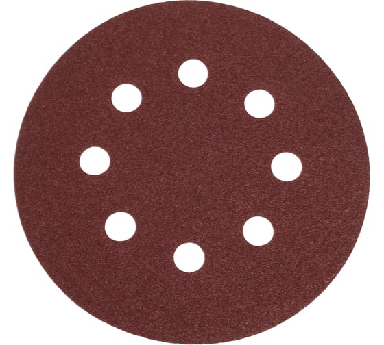 Изображение товара Шлифовальный круг Vitatools 125мм, P120, 8 отверстий, красный R-125-P120-8