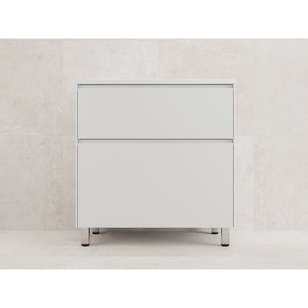 Изображение товара Тумба напольная под раковину Лима 80 Style Line ЛИМА 80 эмаль, 2 ящ., PLUS, белый матовый, ЛС-00002350