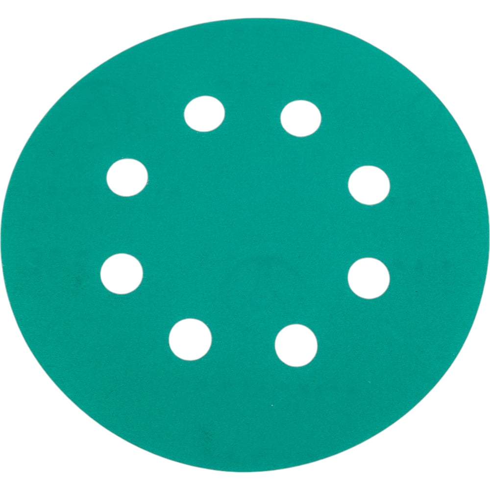 Изображение товара Шлифовальный круг Vitatools 125 мм, P240, 8 отверстий, зеленый GR-125-P240-8