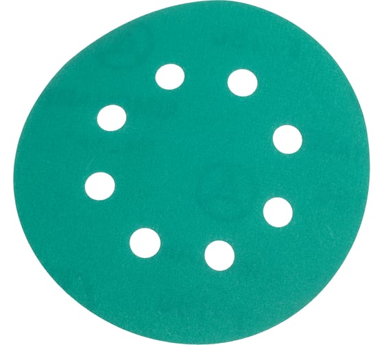Изображение товара Шлифовальный круг Vitatools 125 мм, P180, 8 отверстий, зеленый GR-125-P180-8