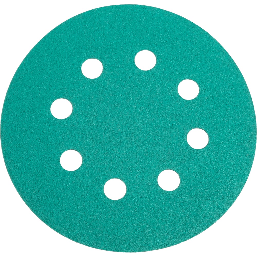 Изображение товара Шлифовальный круг Vitatools 125 мм P80 8 отверстий зеленый GR-125-P80-8