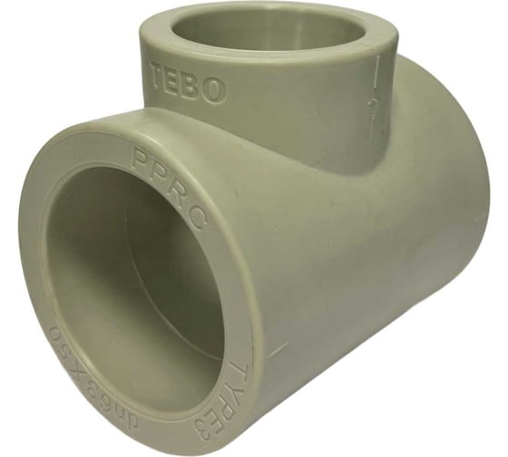 Изображение товара Тройник переходной TEBO PPR, 75x63x75, серый 031040247