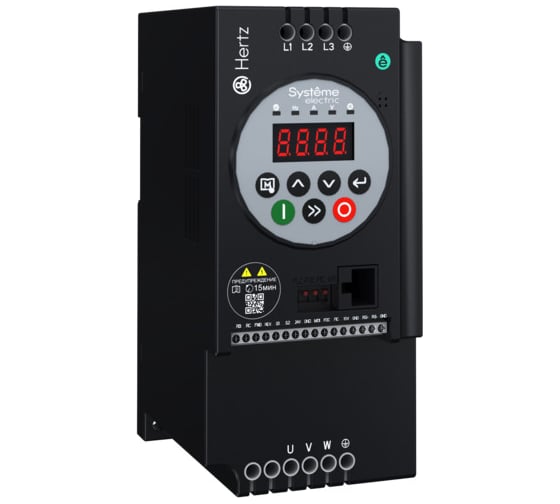 Изображение товара Преобразователь частоты Systeme Electric STV050 Hertz 7,5 кВт, 380 В, ЭМС, С3 + LED панель оператора STV050U75N4