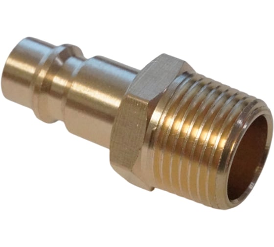 Изображение товара Штуцер быстроразъемного соединения WIEDERKRAFT с наружной резьбой 3/8 BSPT, латунь WDK-30PMB