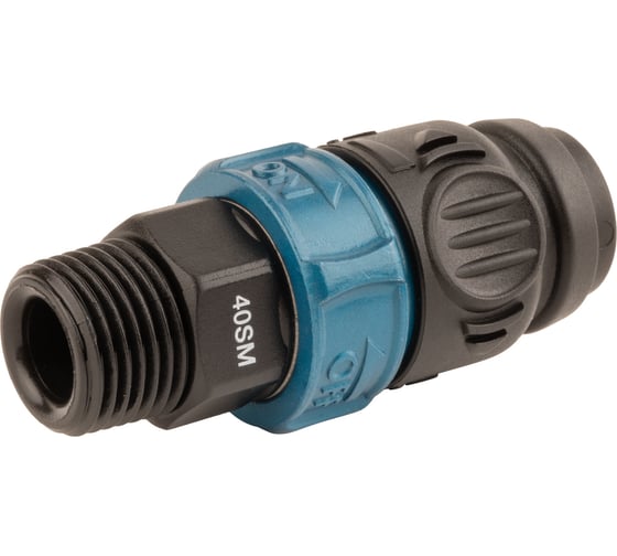 Изображение товара Композитное пневматическое быстроразъемное соединение WIEDERKRAFT с предохранителем, внешняя резьба M1/2 WDK-840SMS