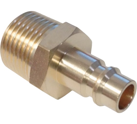 Изображение товара Штуцер быстроразьемного соединения WIEDERKRAFT с наружной резьбой 1/2 BSPT, латунь WDK-40PMB