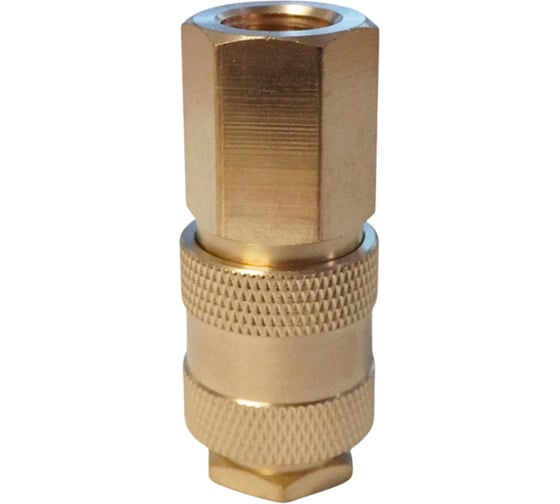 Изображение товара Быстроразъемное соединение пневматическое WIEDERKRAFT с внутренней резьбой 1/4 BSPT, латунь WDK-20SFB