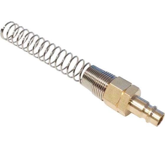 Изображение товара Штуцер быстроразъемного соединения с пружиной WIEDERKRAFT 10x14 мм, латунь WDK-S40PPB