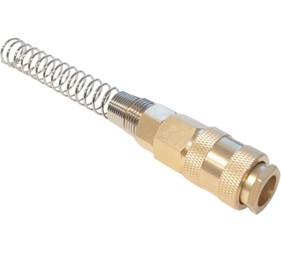Изображение товара Быстроразъемное соединение пневматическое с пружиной WIEDERKRAFT 8x12 мм, латунь WDK-S30SPB