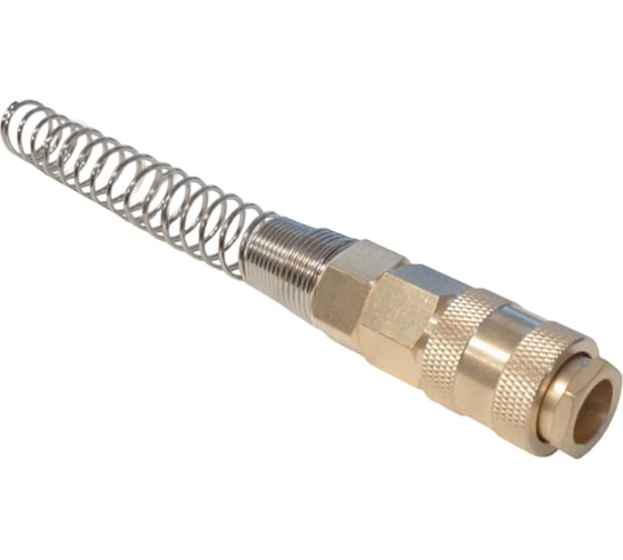 Изображение товара Быстроразъемное соединение пневматическое с пружиной WIEDERKRAFT 10x14 мм, латунь WDK-S40SPB