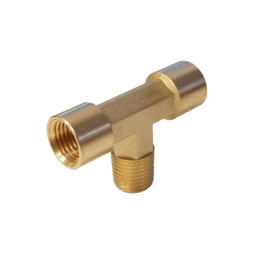 Изображение товара Фитинг T-образный WIEDERKRAFT 1/4 PT латунь F-M-F