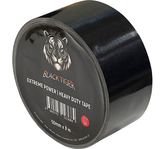 Изображение товара Клейкая лента DGTAPE TIGER BLACK Extreme Power - Гаффа тейп 50мм/9м - Черный EXT50/9/B