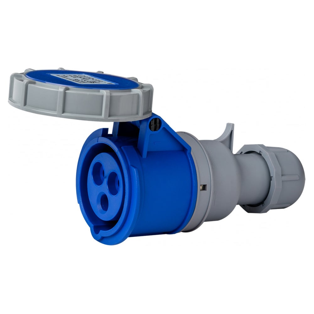 Изображение товара Розетка переносная Dekraft РП-103, 2Р+PE, 32 A, 220 B, IP67 26137DEK