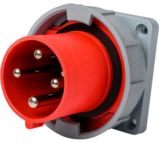 Изображение товара Вилка Dekraft для скрытой проводки 3Р+РЕ 63А 380В IP67 ВЩ-103 26239DEK