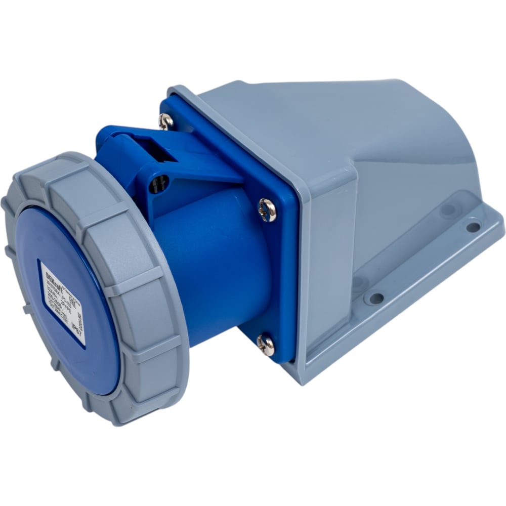 Изображение товара Розетка Dekraft стационарная 2Р+РЕ 32А 220В IP67 РС-103 26197DEK