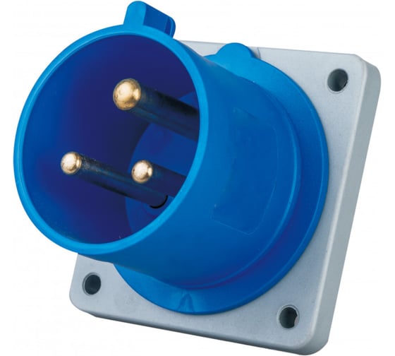 Изображение товара Вилка Dekraft для скрытой проводки 2Р+РЕ 16А 220В IP44 ВЩ-103 26230DEK