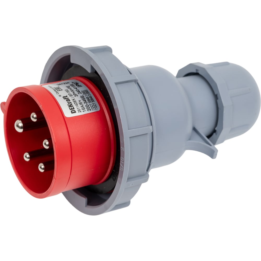 Изображение товара Вилка Dekraft переносная 3Р+РЕ+N 16А 380В IP67 ВП-103 26114DEK