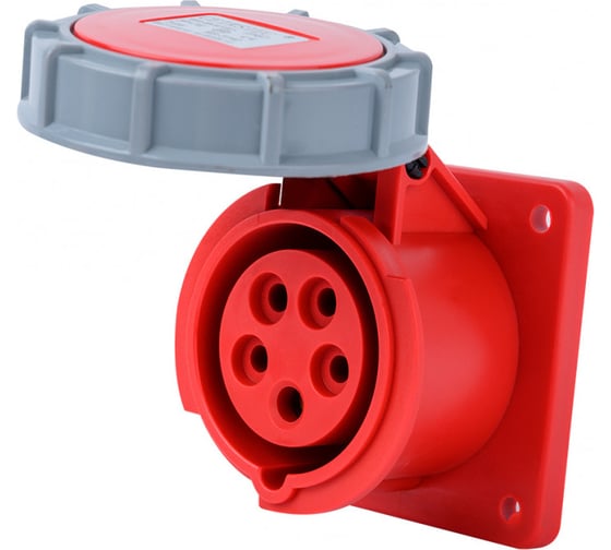 Изображение товара Розетка Dekraft для скрытой проводки 3Р+РЕ+N 32А 380В IP67 РЩ-103 26275DEK