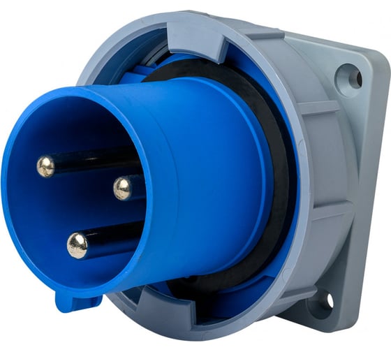 Изображение товара Вилка Dekraft для скрытой проводки 2Р+РЕ 63А 220В IP67 ВЩ-103 26235DEK