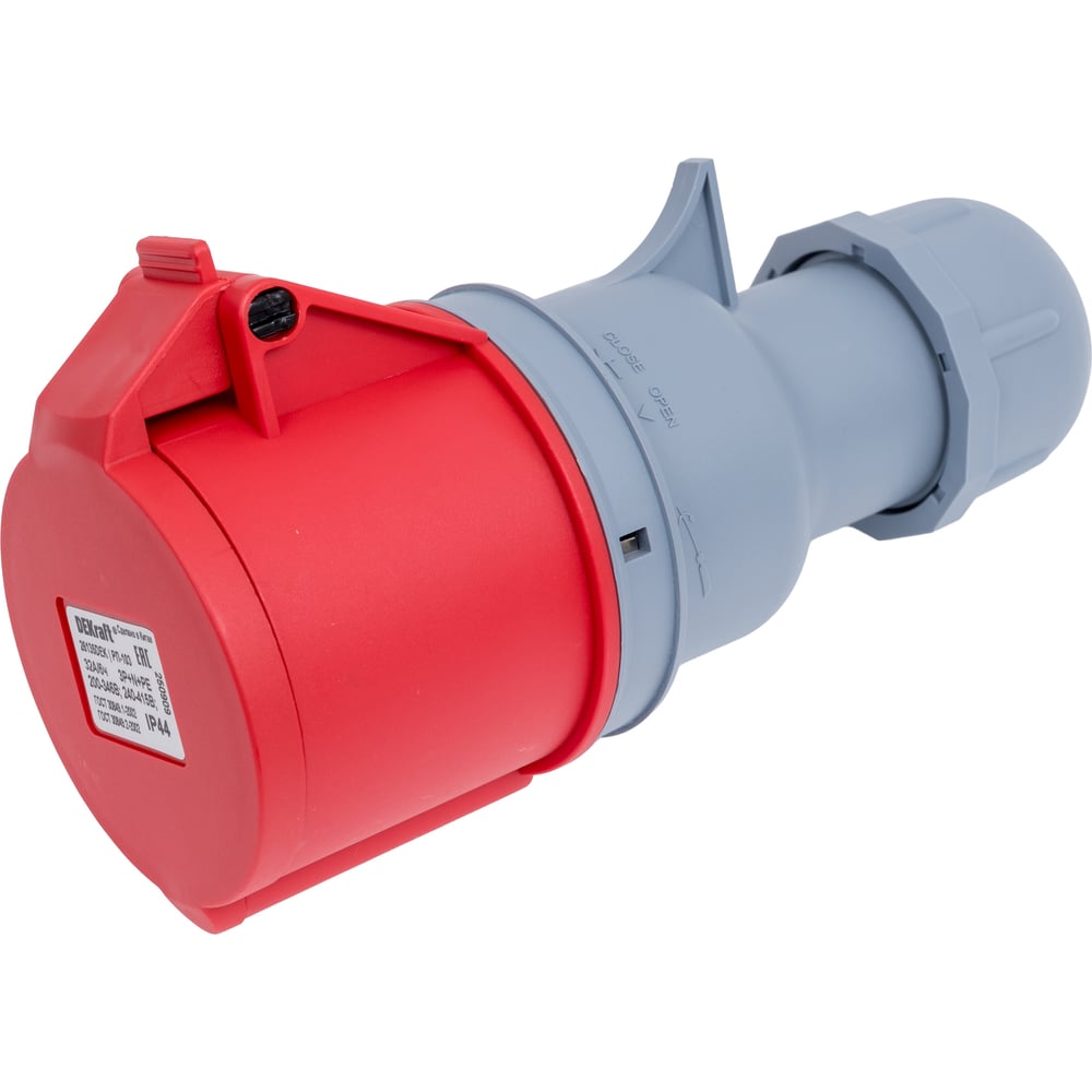 Изображение товара Розетка Dekraft перен. 3Р+РЕ+N 32А 380В IP44 РП-103 для трехфазной сети