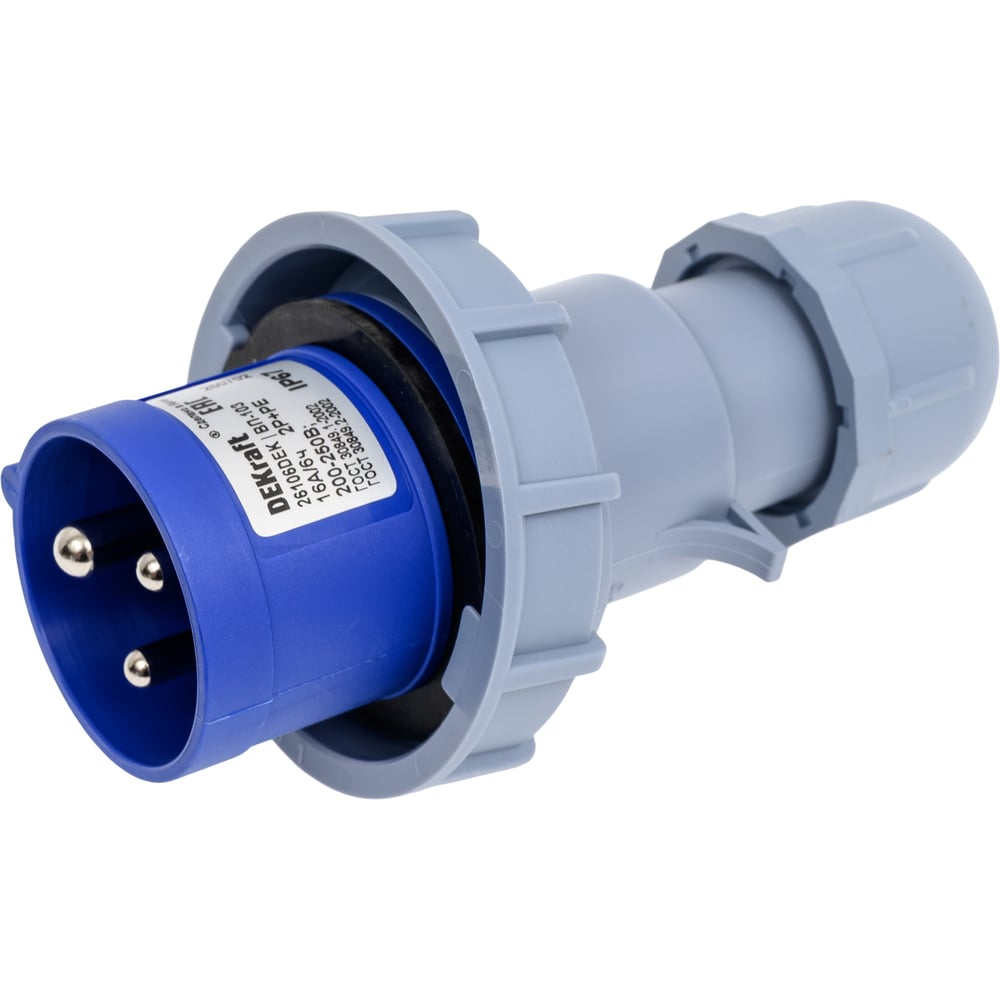 Изображение товара Вилка кабельная Dekraft ВП-103 16А IP67 для наружного использования