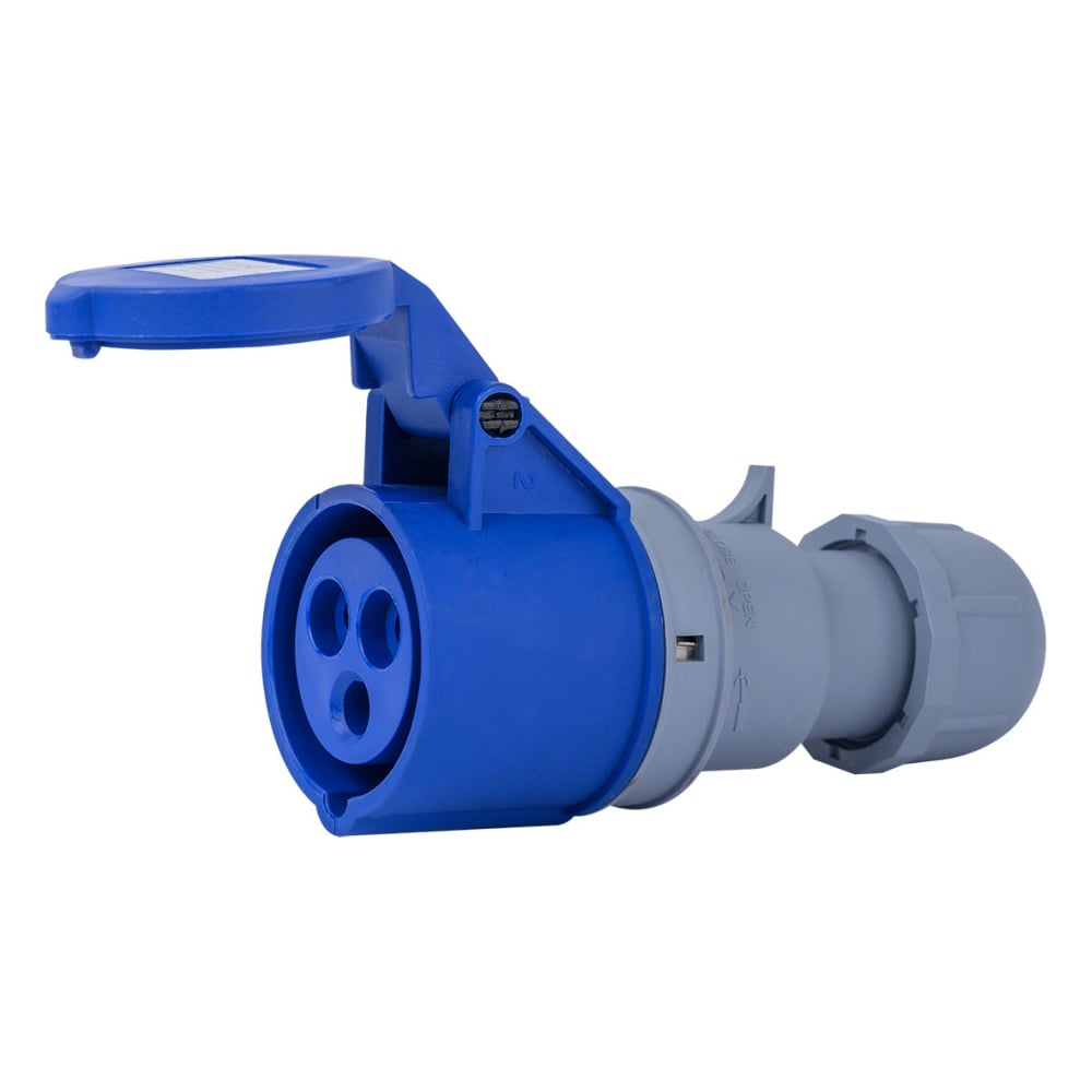 Изображение товара Розетка Dekraft перен 2Р+РЕ 32А IP44 кабельная для наружных работ