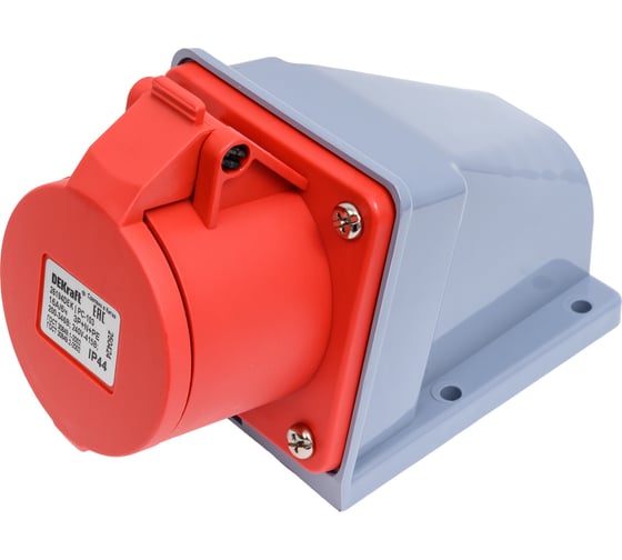 Изображение товара Розетка Dekraft стационарная 3Р+РЕ+N 16А 380В IP44 РС-103 26194DEK