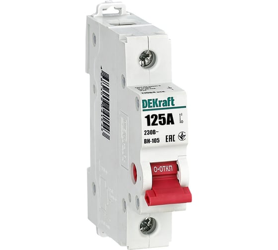 Изображение товара Выключатель-разъединитель Dekraft 1Р 125А ВН-105 17084DEK