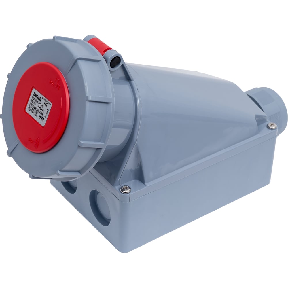 Изображение товара Розетка Dekraft стационарная 3Р+РЕ+N 63А 380В IP67 РС-103
