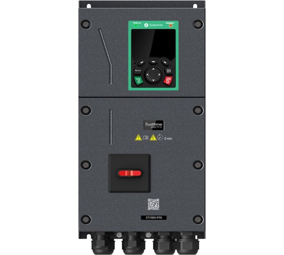 Изображение товара Преобразователь частоты Systeme Electric STV900 G-тип: 4.0 кВт (P-тип: 5.5 кВт) 400В IP55 STV900U40N4-IP55