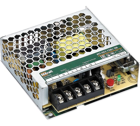 Изображение товара Импульсный источник питания Dekraft 100Вт 24В 4,5А ИП-503 52017DEK