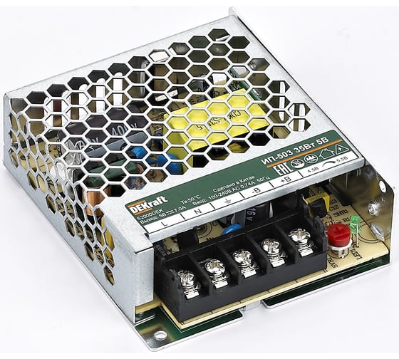 Изображение товара Импульсный источник питания Dekraft 35Вт 5В 7А ИП-503 52000DEK