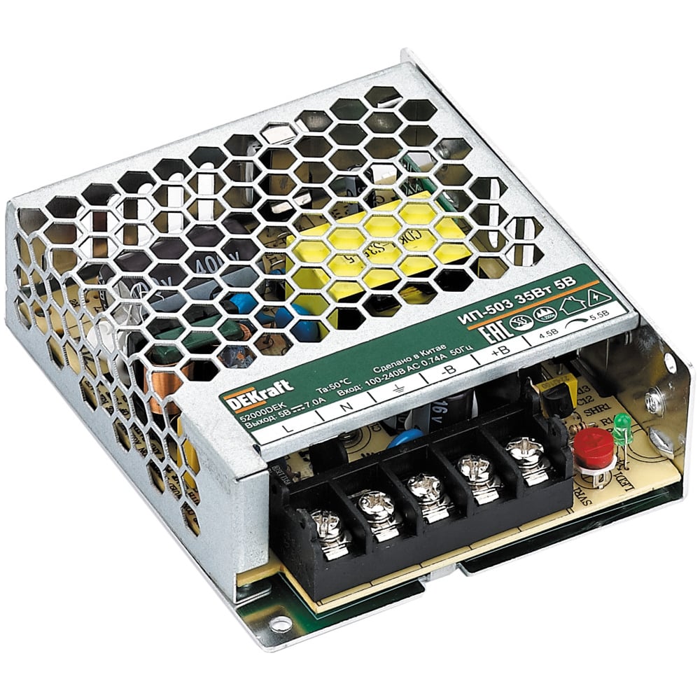 Изображение товара Источник питания Dekraft 50Вт 36В 1,45А ИП-503 52008DEK импульсный